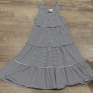 Hanna Andersson Navy and White Striped Dress